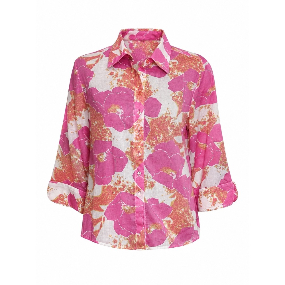 Vintage Maxou Blouse 10 Pink Poppy Floral Y2K Coastal Boho cottagecore NWT